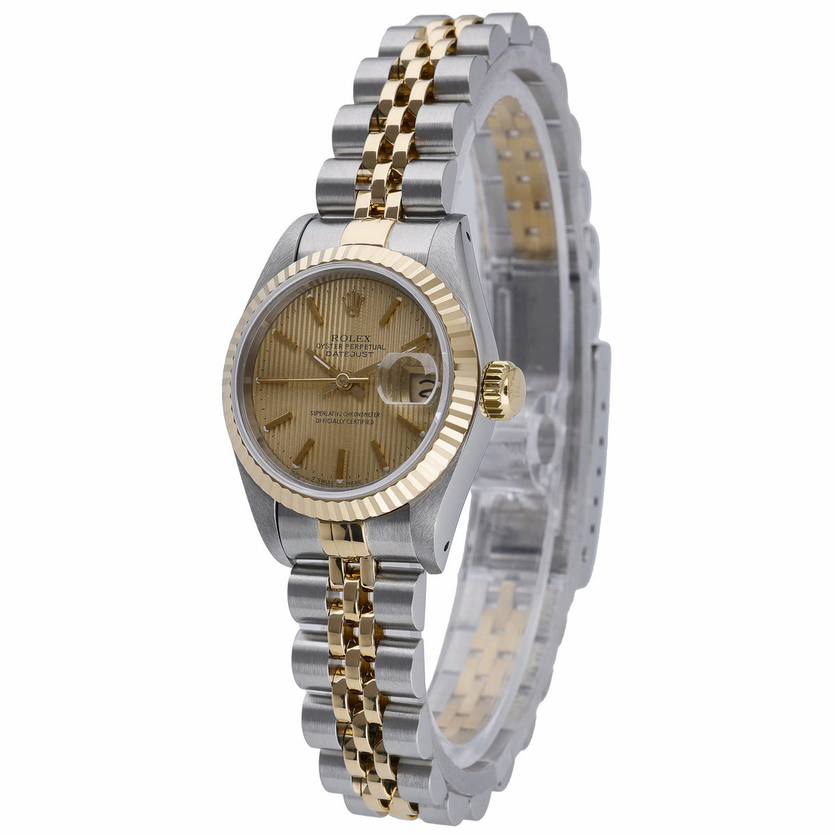 Rolex Datejust 69173 with champagne dial and steel & yellow gold case - product image 3
