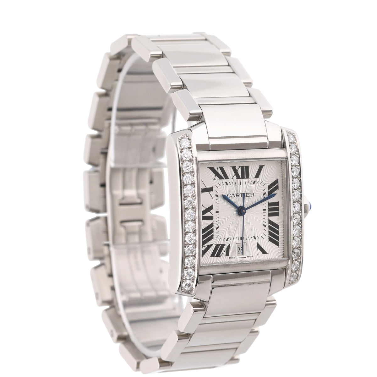 Cartier Tank Francaise 2302 with white dial and steel case - product image 4