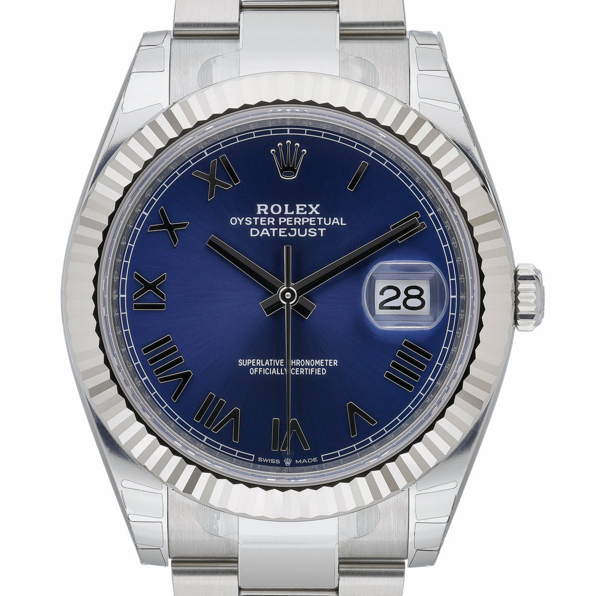 Rolex Datejust 41 126334 with blue dial and steel & white gold case