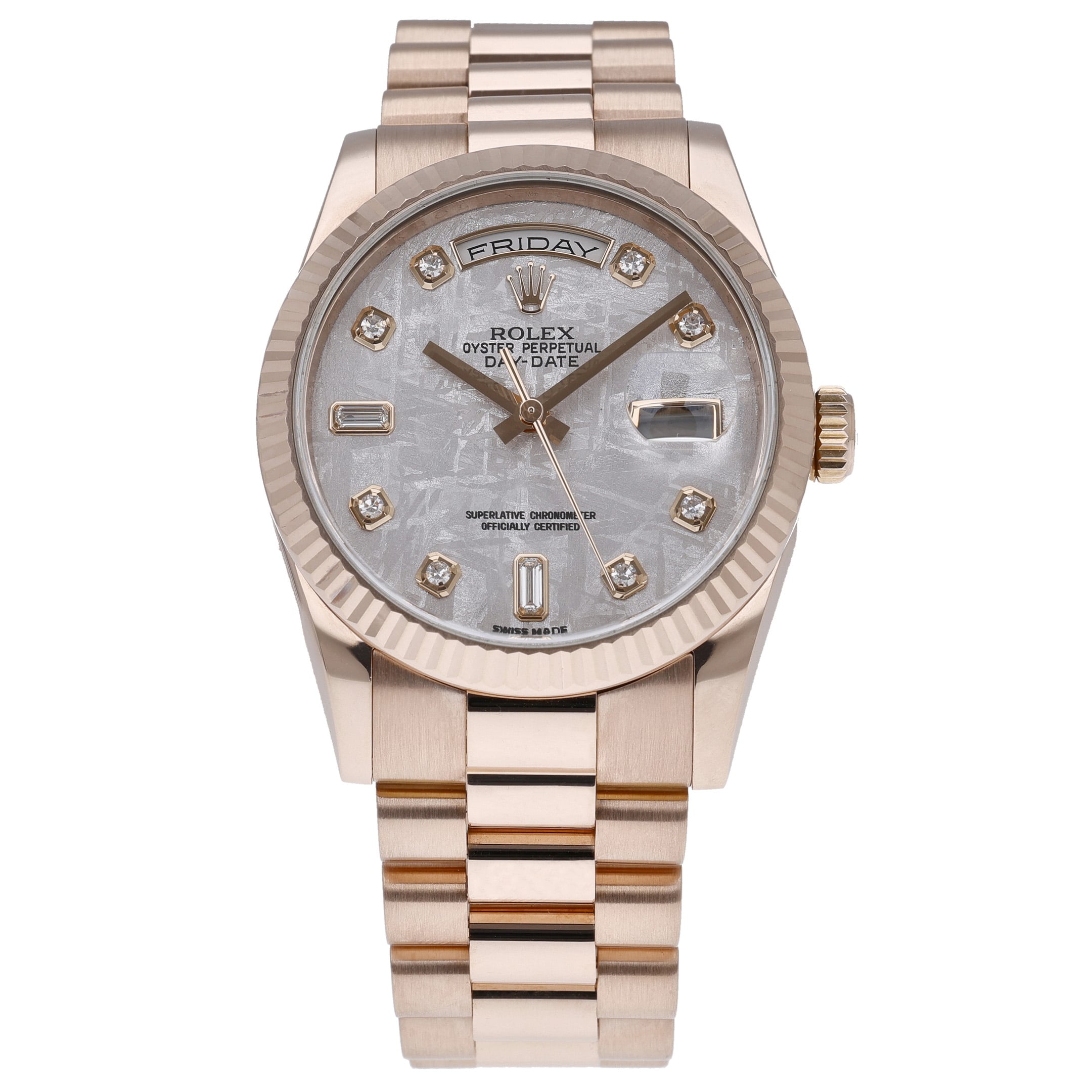 Rolex Day-Date 118235 with meteorite dial and 18ct rose gold case - product image 3