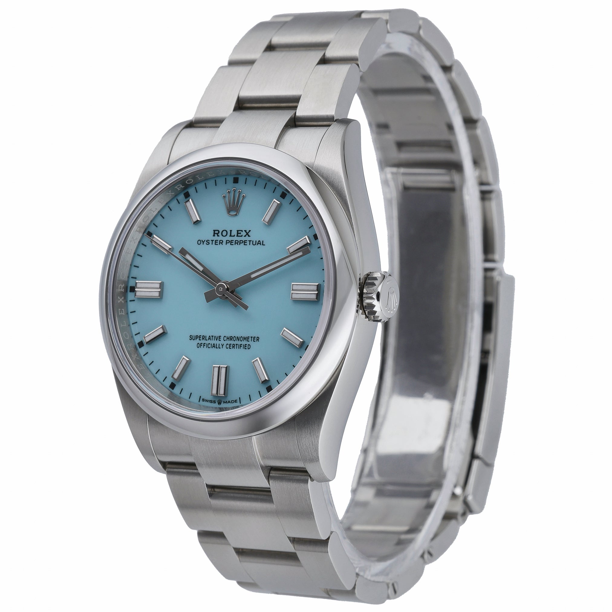 Rolex Oyster Perpetual 126000 with tiffany blue dial and oystersteel case - product image 3