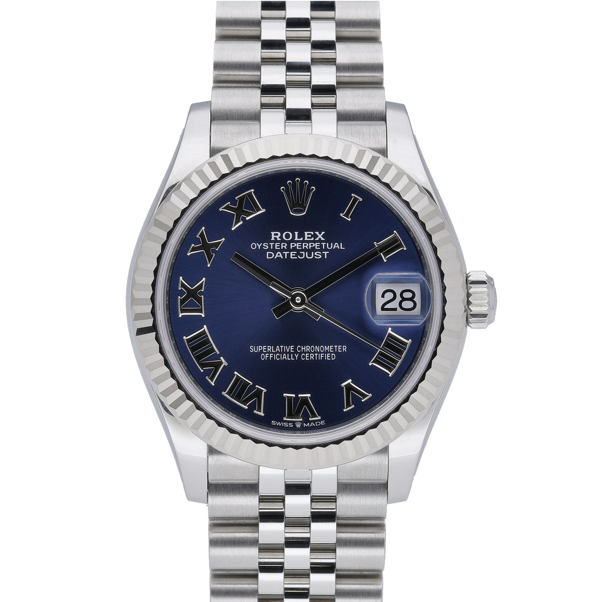 Rolex Datejust 278274 with blue dial and steel & white gold case