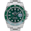 Rolex Submariner 116610LV with green dial and oystersteel case