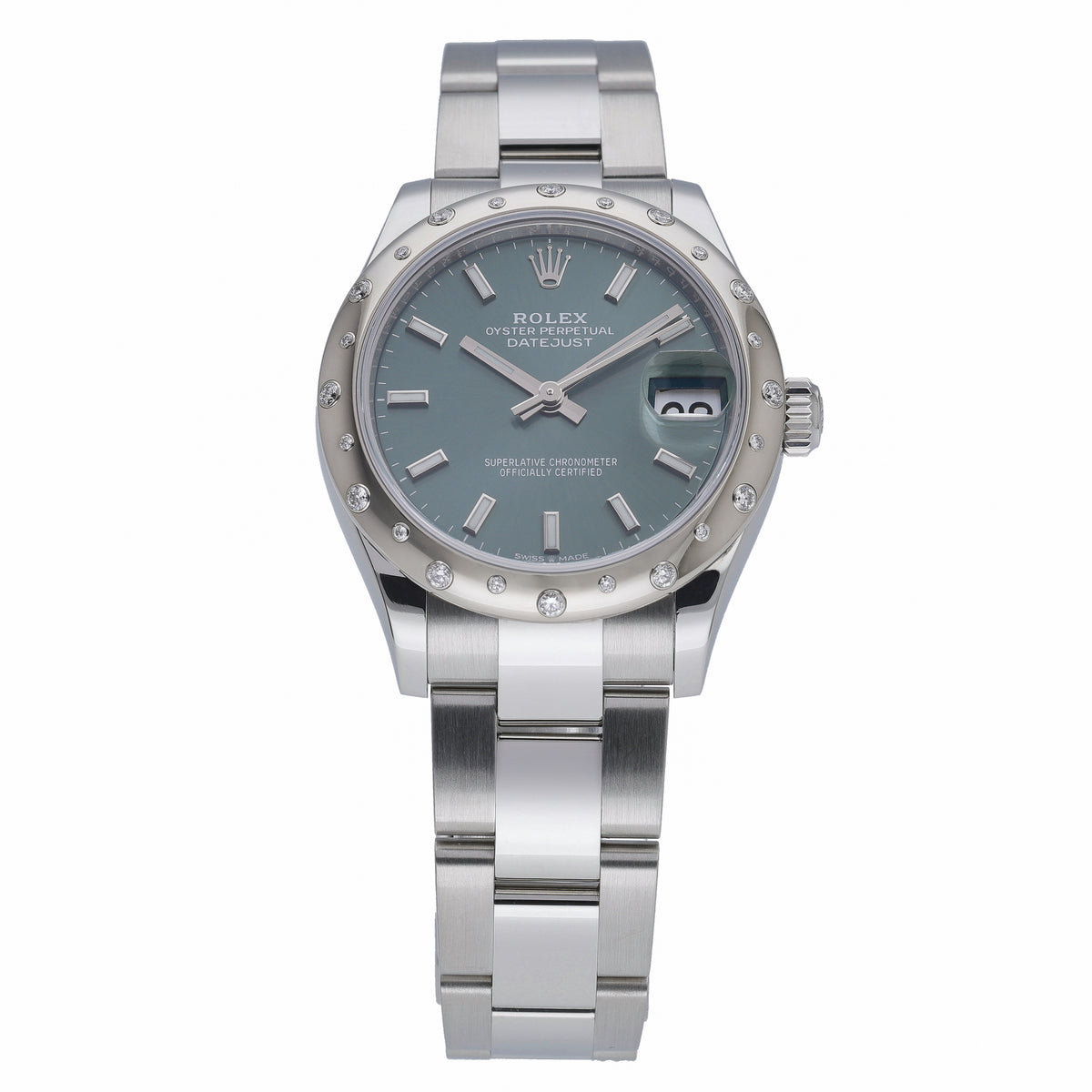 Rolex Datejust 278344RBR with green dial and oystersteel and white gold case - product image 2