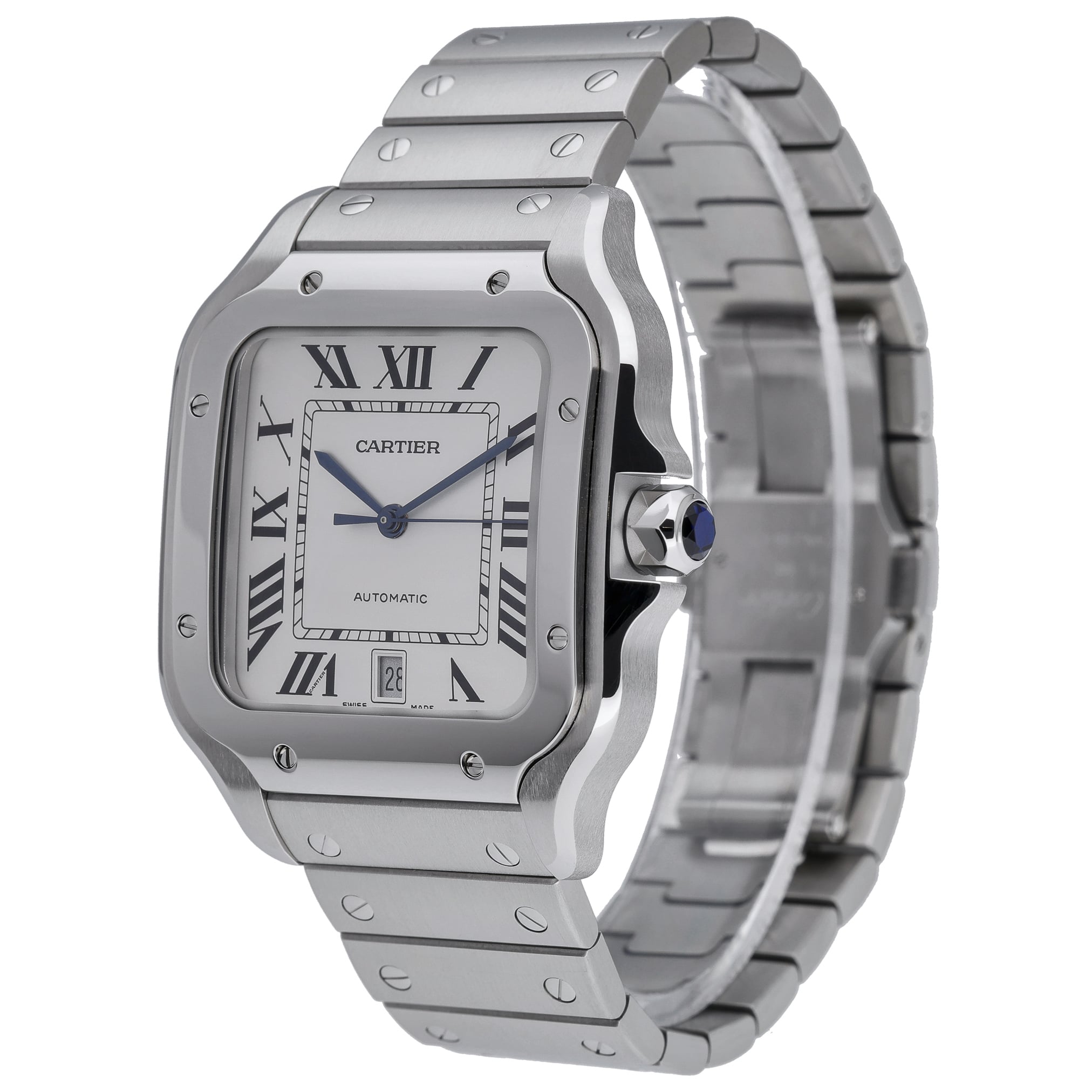Cartier Santos De Cartier WSSA009 with white dial and steel case - product image 3
