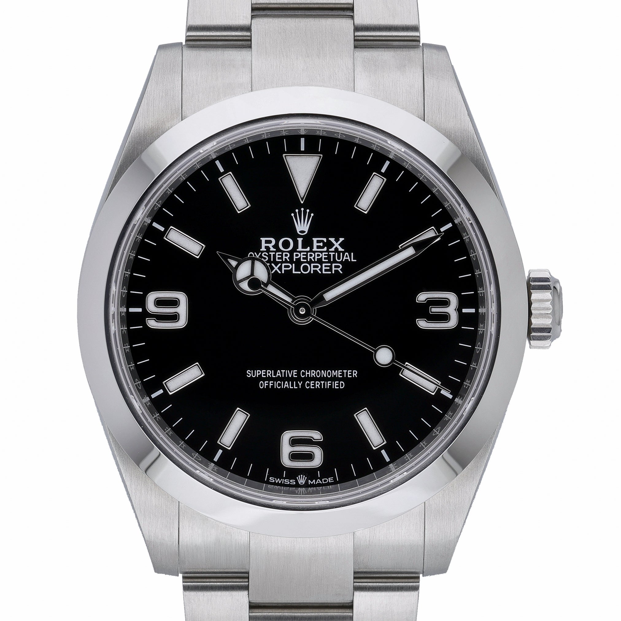 Rolex Explorer 224270 with black dial and oystersteel case