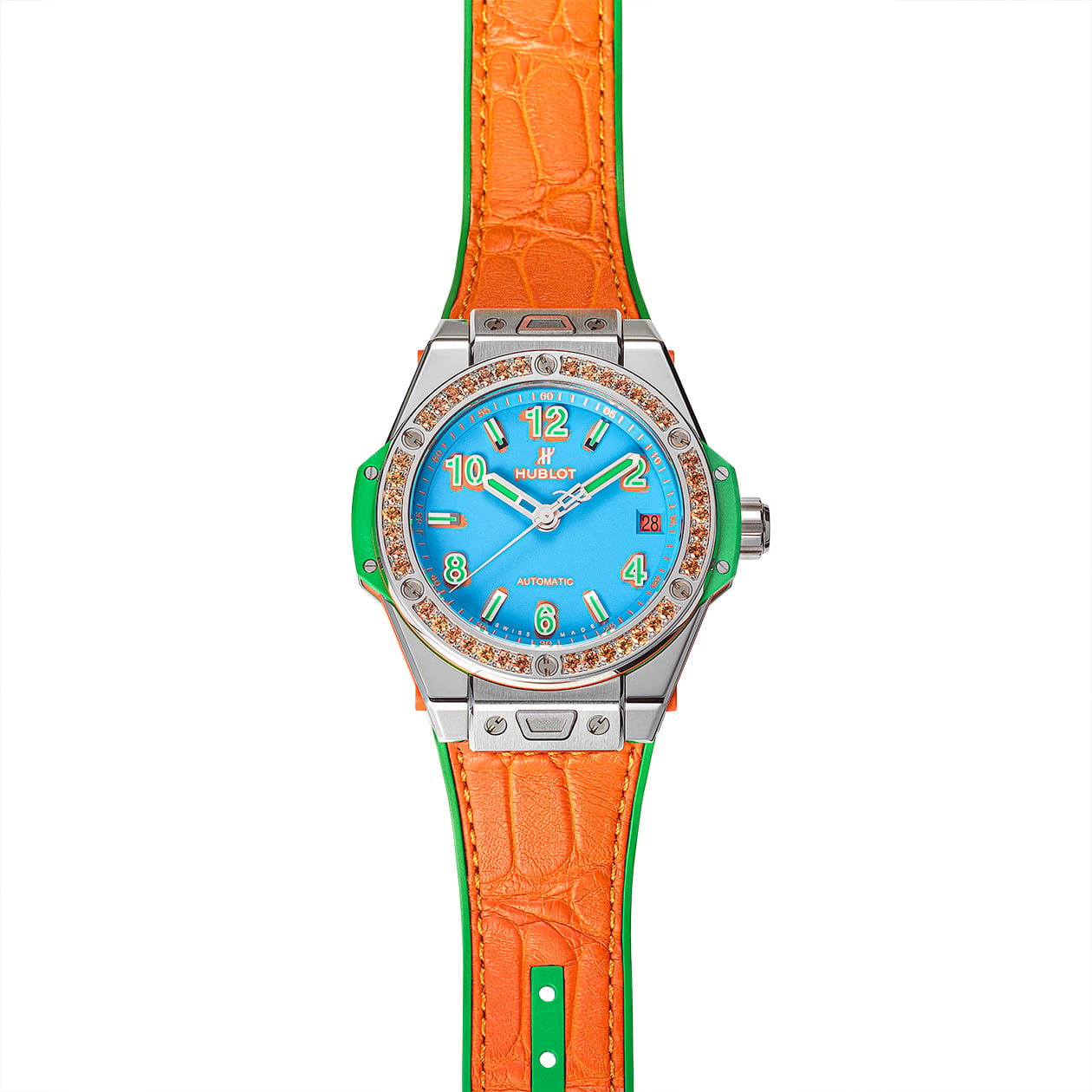Hublot Big Bang One Click Pop Art 465.SO.5179.LR.1206.POP16 with blue dial and steel case - product image 4