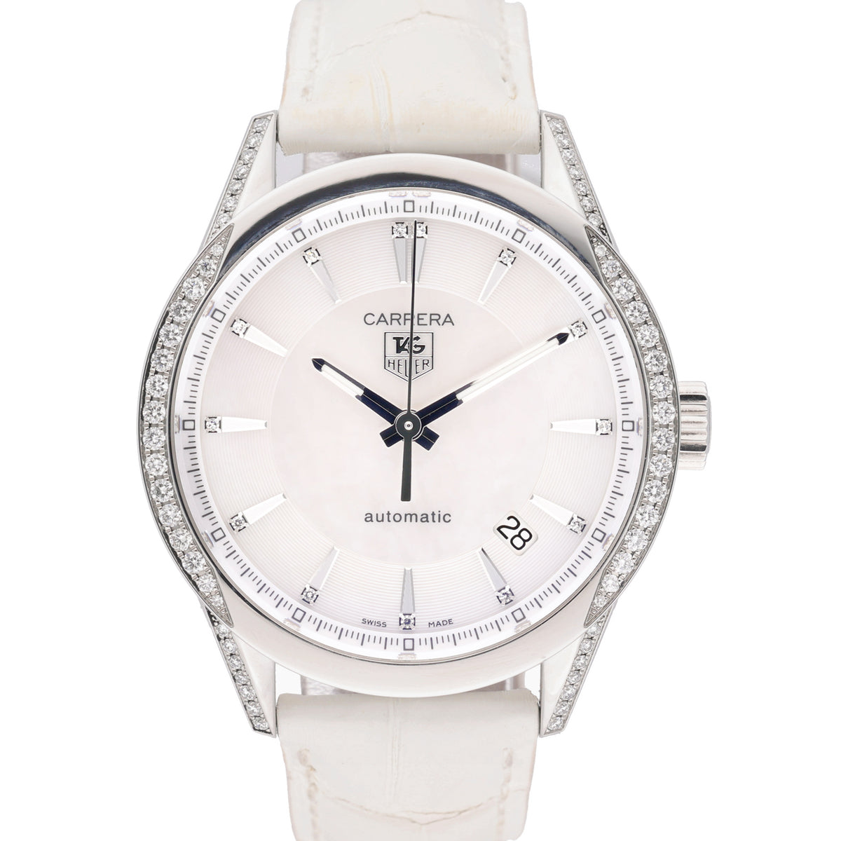 Tag Heuer Carrera Ladies WV2212 with mother of pearl dial and steel case - product image 3