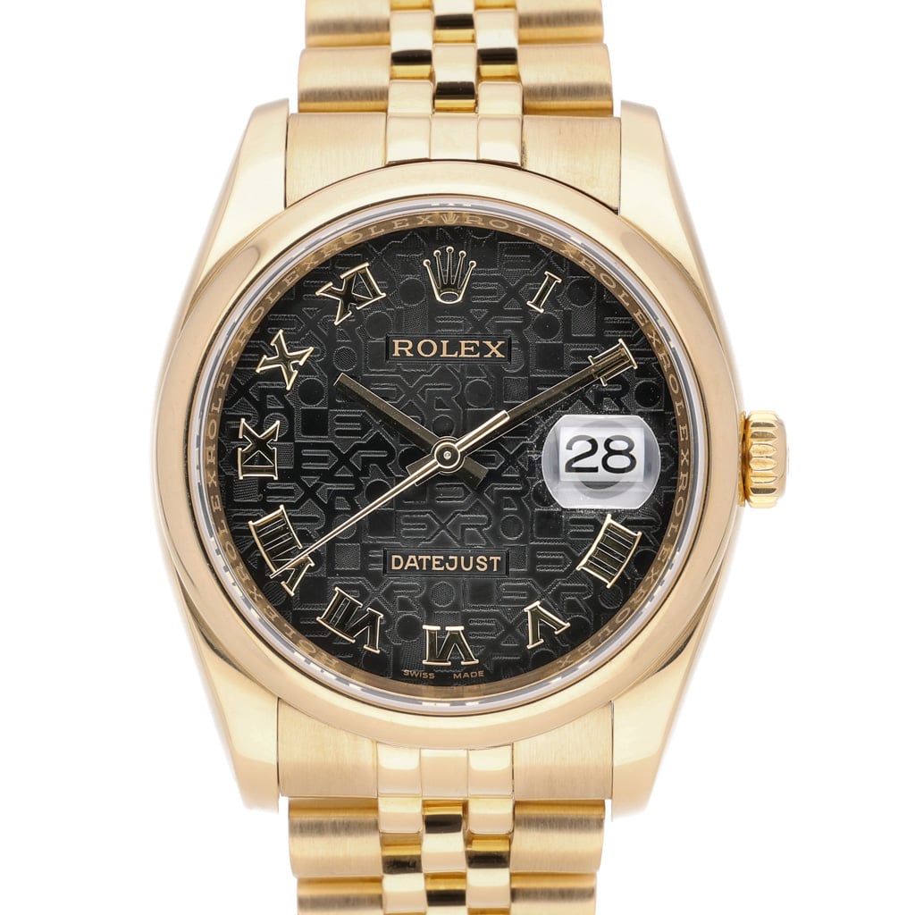 Rolex Datejust 116208 with jubilee dial and 18ct yellow gold case