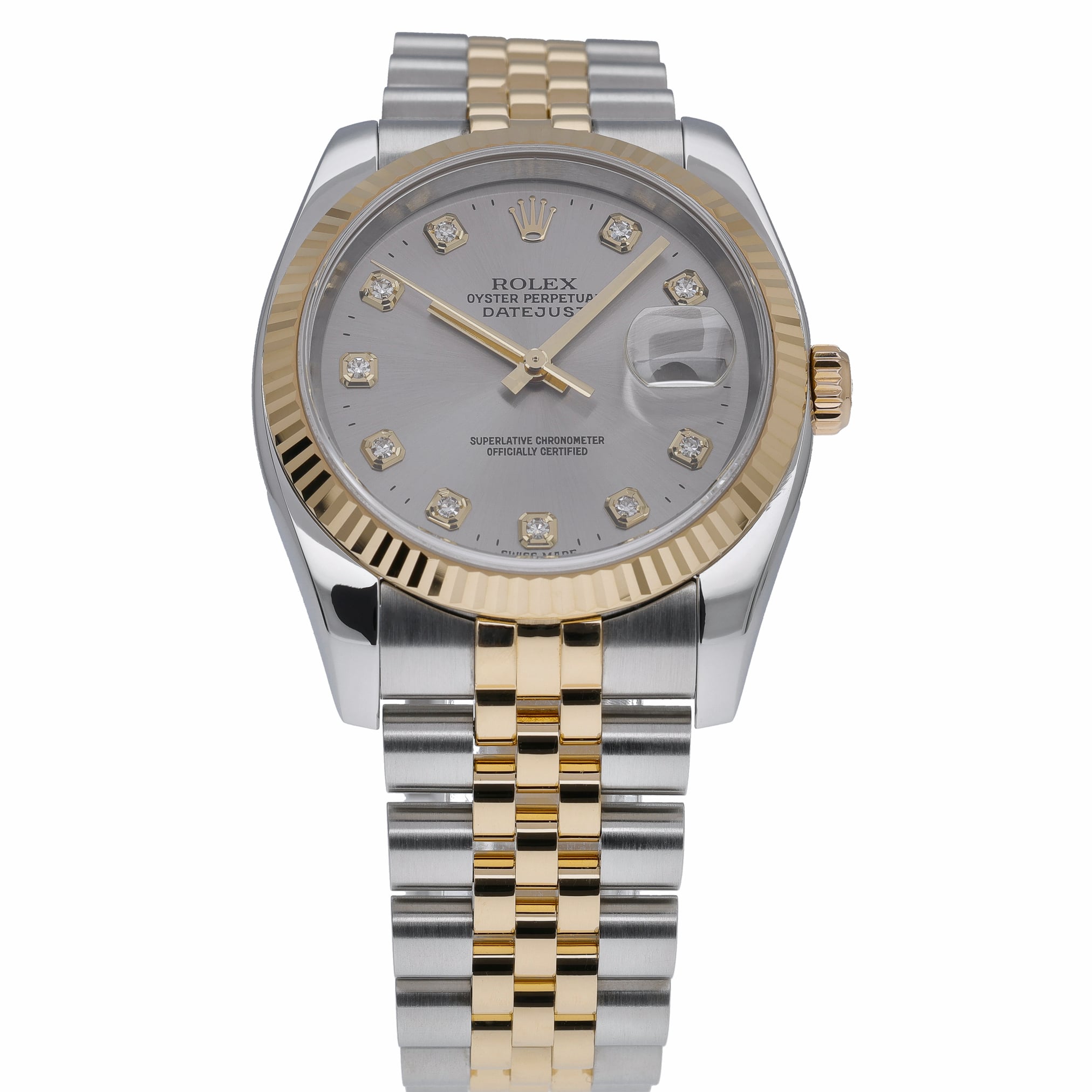 Rolex Datejust 116233 with silver dial and steel & yellow gold case - product image 2