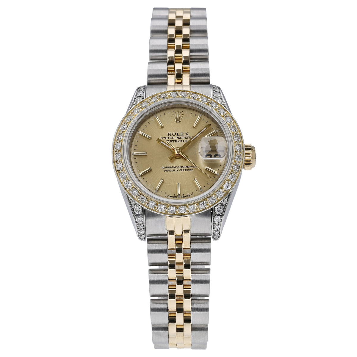 Rolex Datejust 69173 with champagne dial and steel & yellow gold case - product image 3