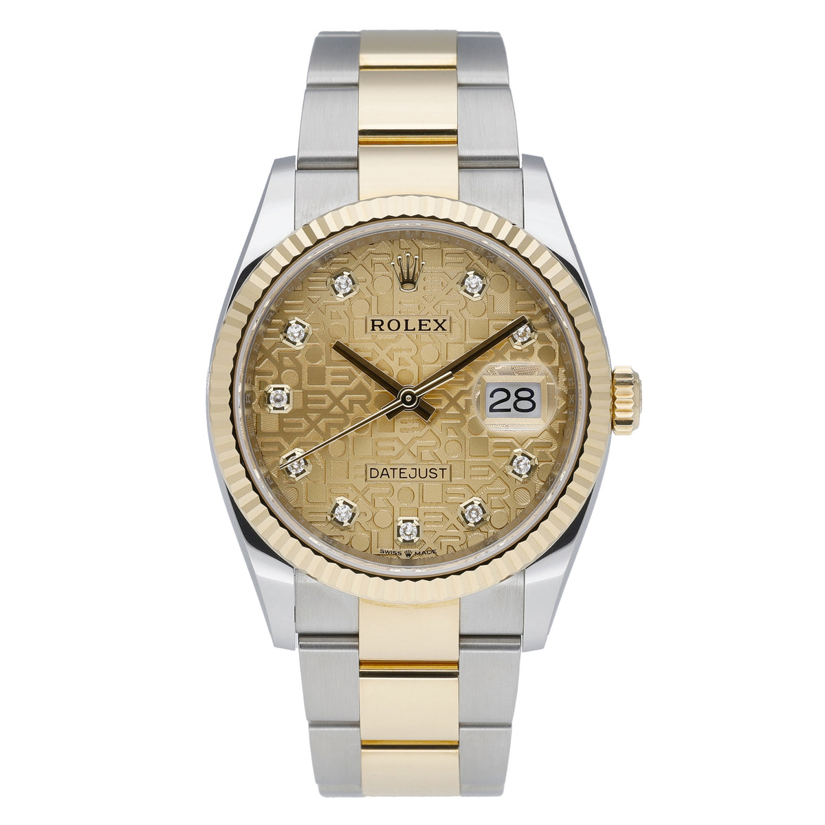 Rolex Datejust 126233 with champagne diamond dial and steel & yellow gold case - product image 2