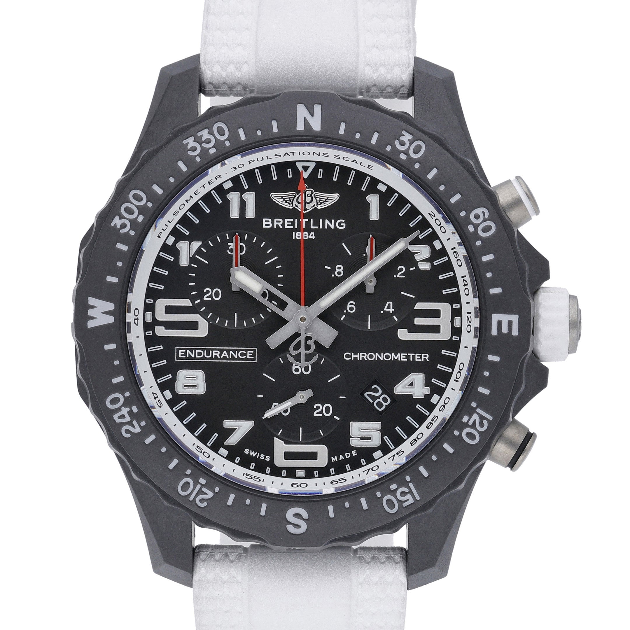 Breitling Endurance Pro 38 X83310 with black dial and plastic case