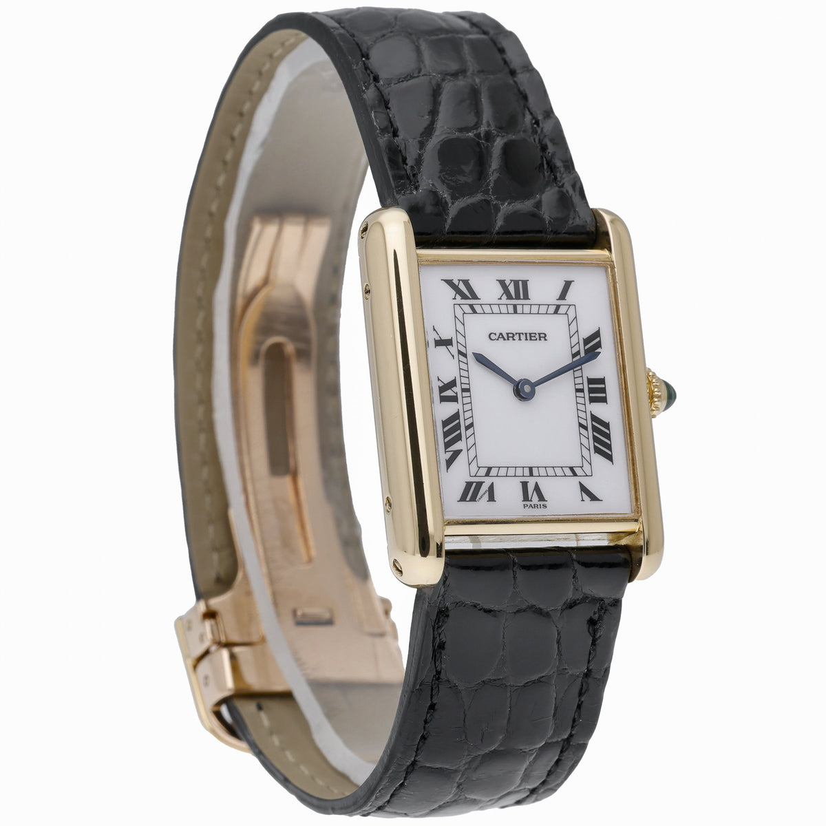 Cartier Tank Louis Cartier 78086 with white roman numeral dial and 18ct yellow gold case - product image 4