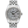 Rolex Datejust 178274 with white mop dial and steel & white gold case