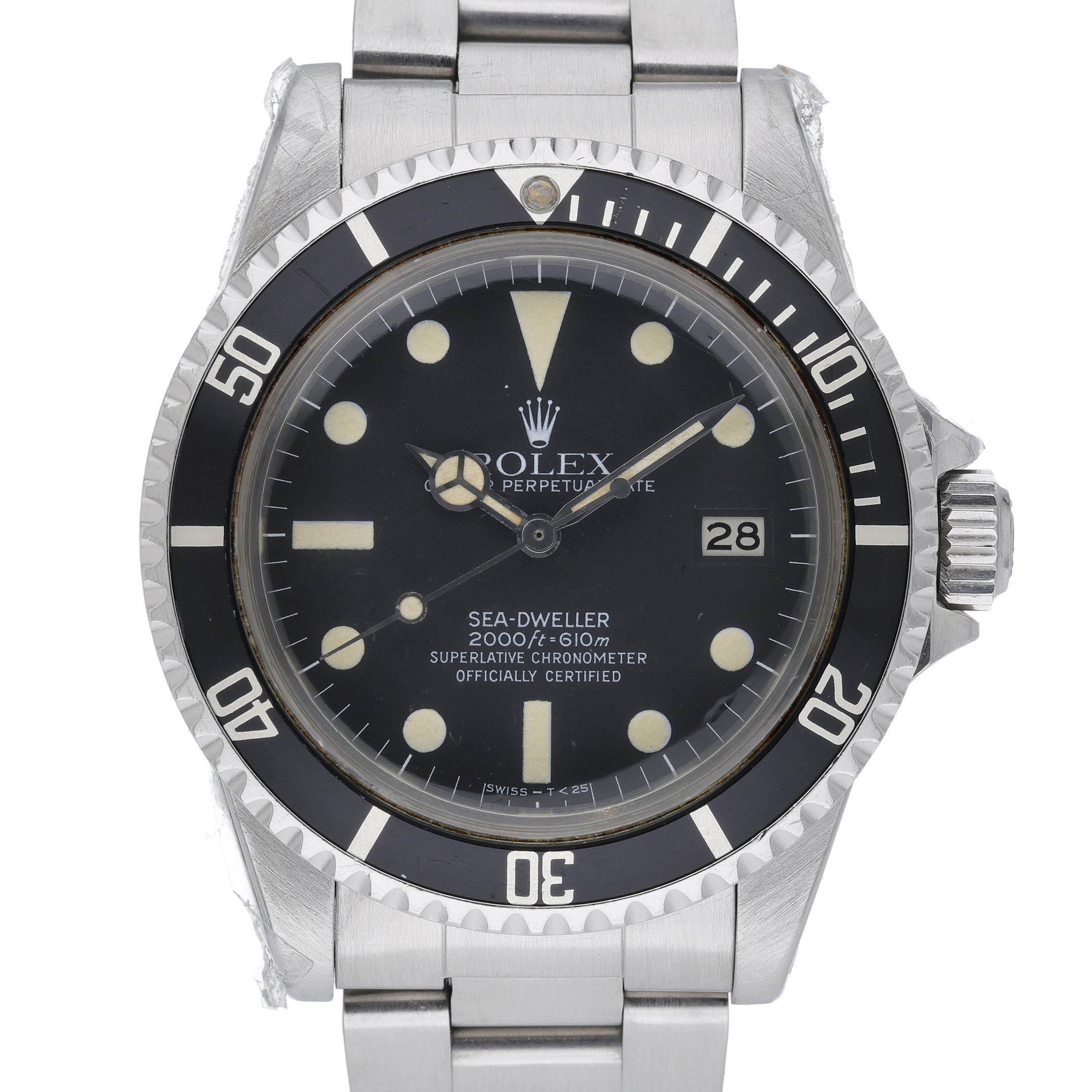 Rolex Sea-Dweller 1665 with black dial and steel case