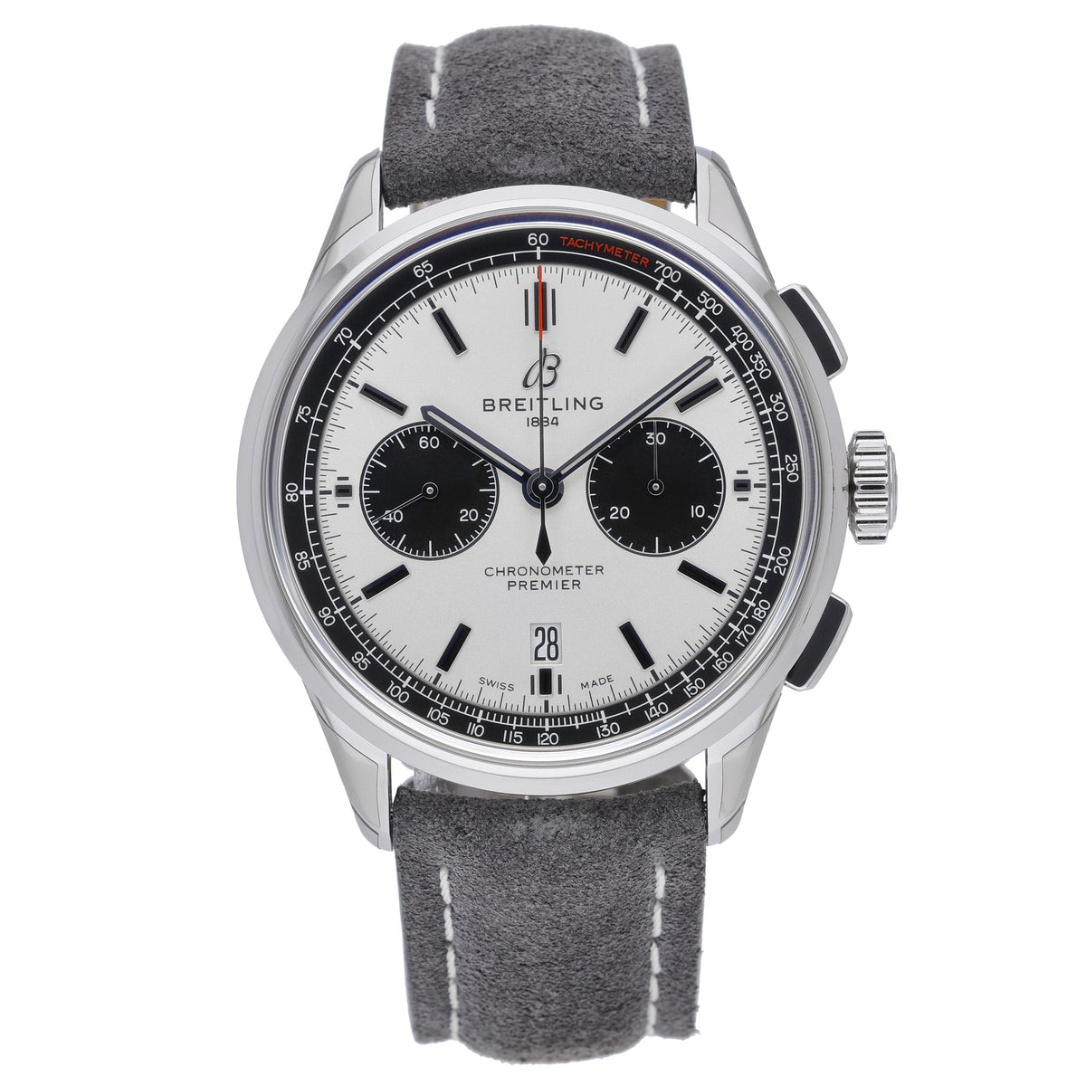 Breitling Premier B01 Chronograph 42 AB0118221G1X1 with white dial and steel case - product image 2