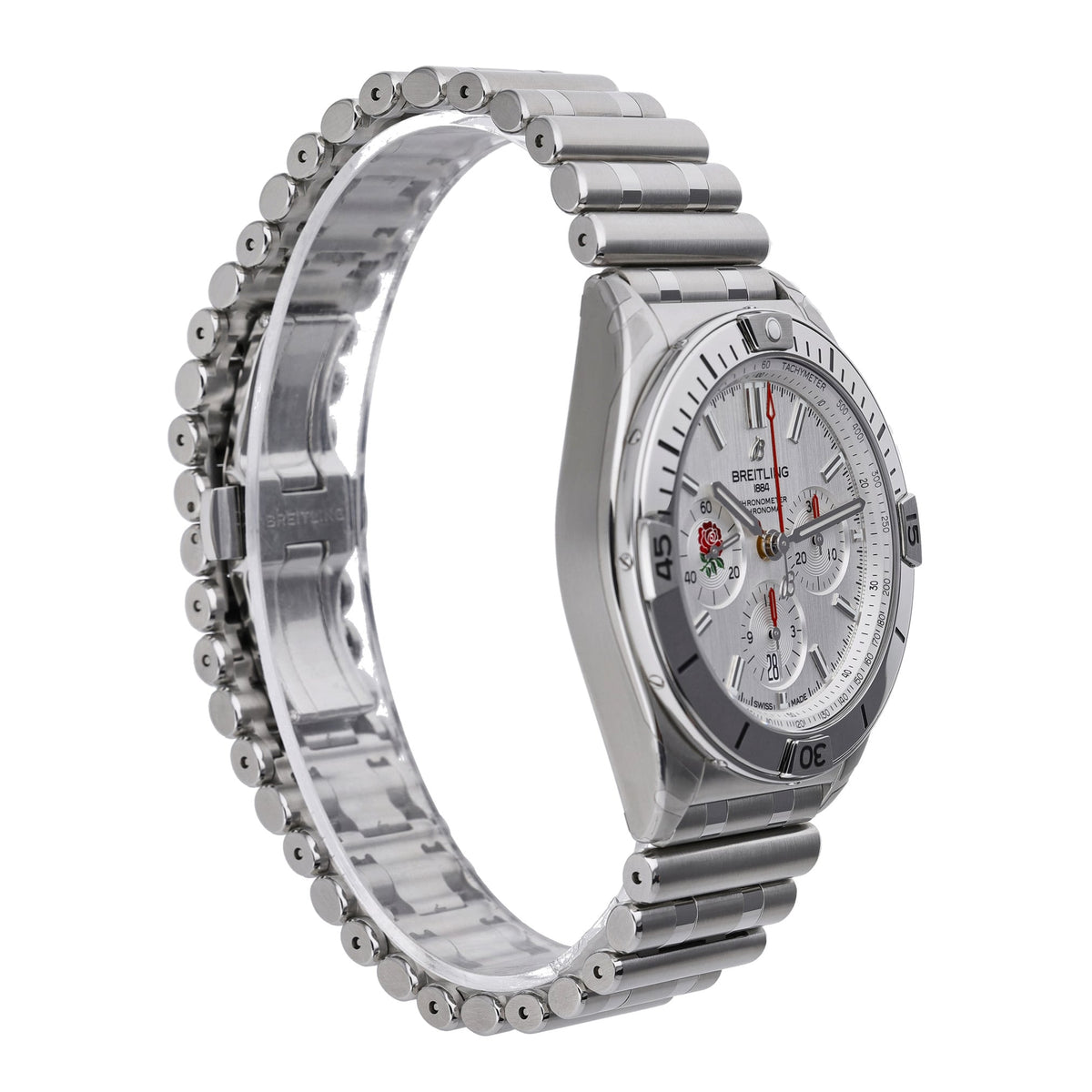 Breitling Six Nations England Limited Edition AB0134 with silver dial and steel case - product image 4