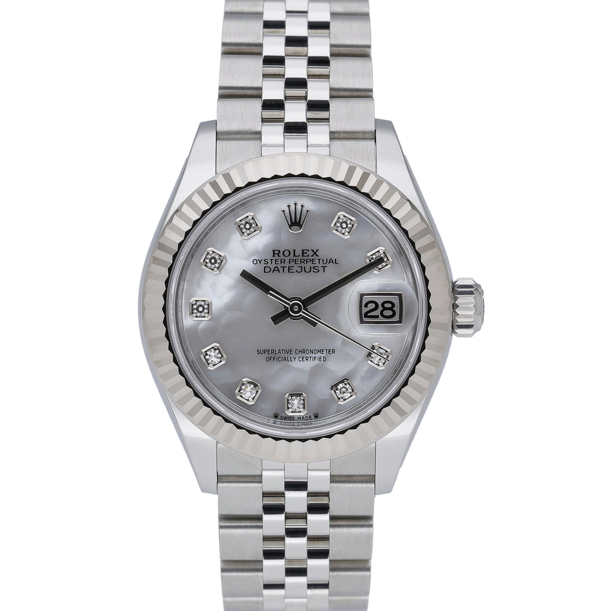 Rolex Datejust 279174 with mop diamond dial dial and oystersteel case
