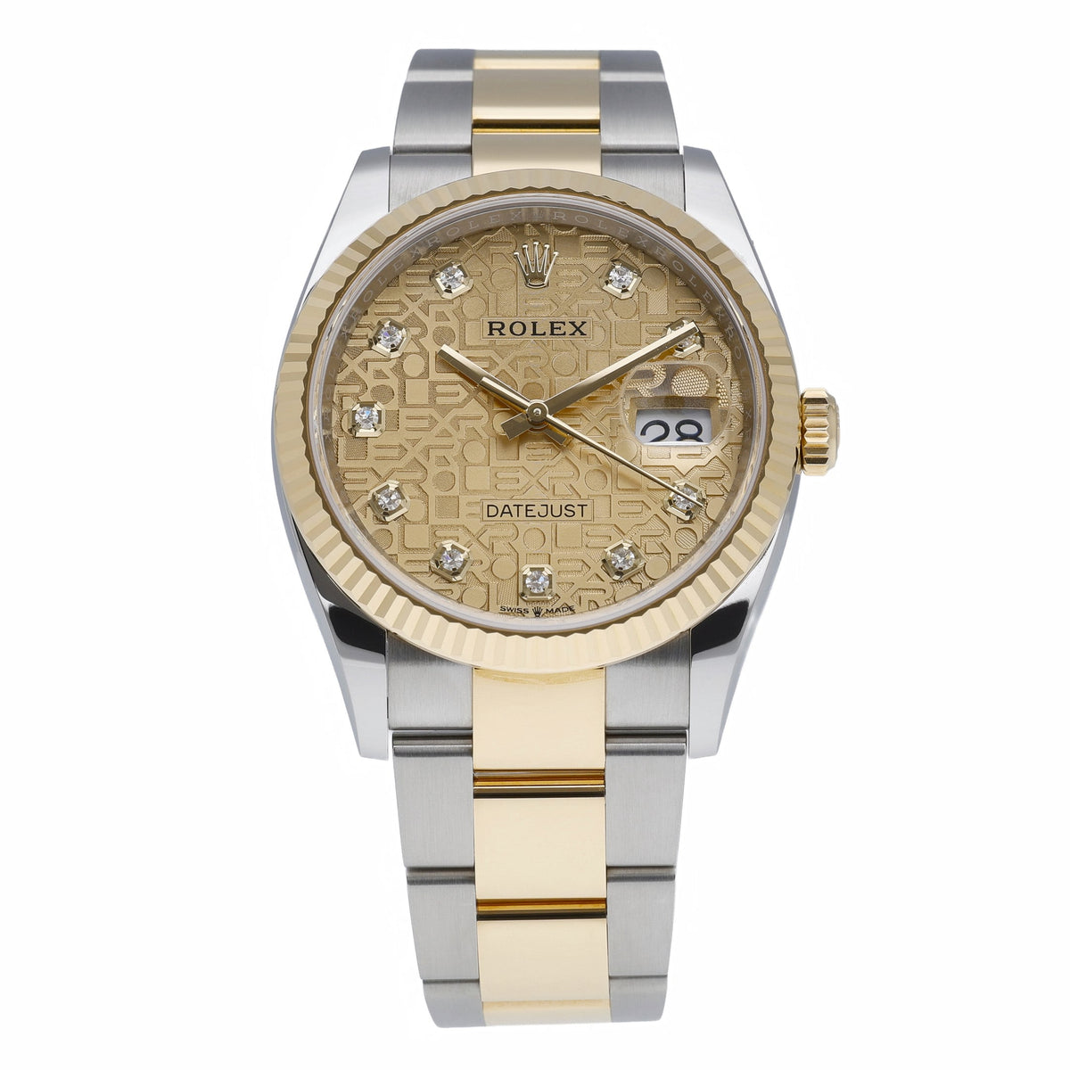 Rolex Datejust 126233 with champagne diamond dial and steel & yellow gold case - product image 3