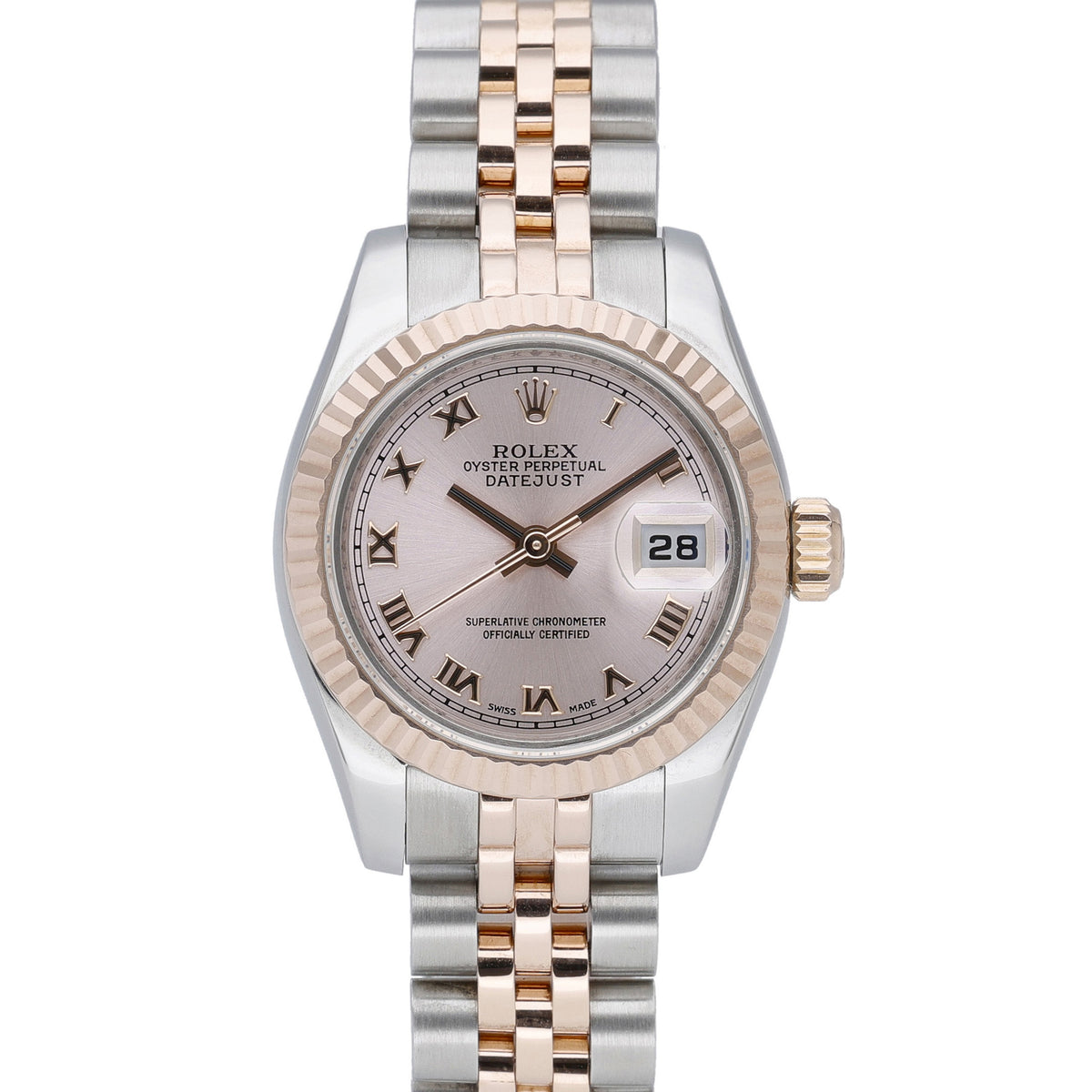 Rolex Datejust 179171 with pink dial and steel & rose gold case