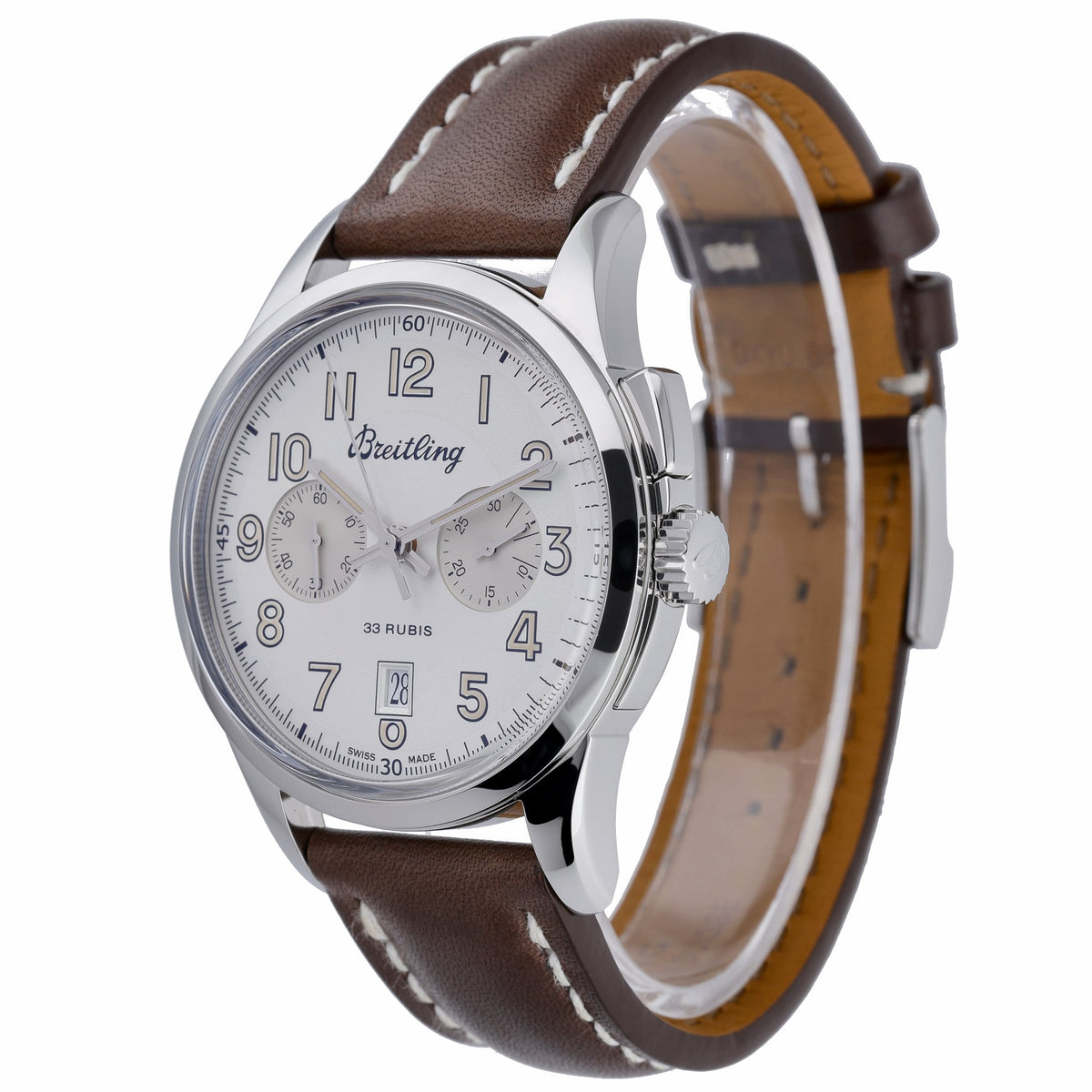 Breitling Transocean Chronograph 1915 AB141112 with silver dial and steel case - product image 3