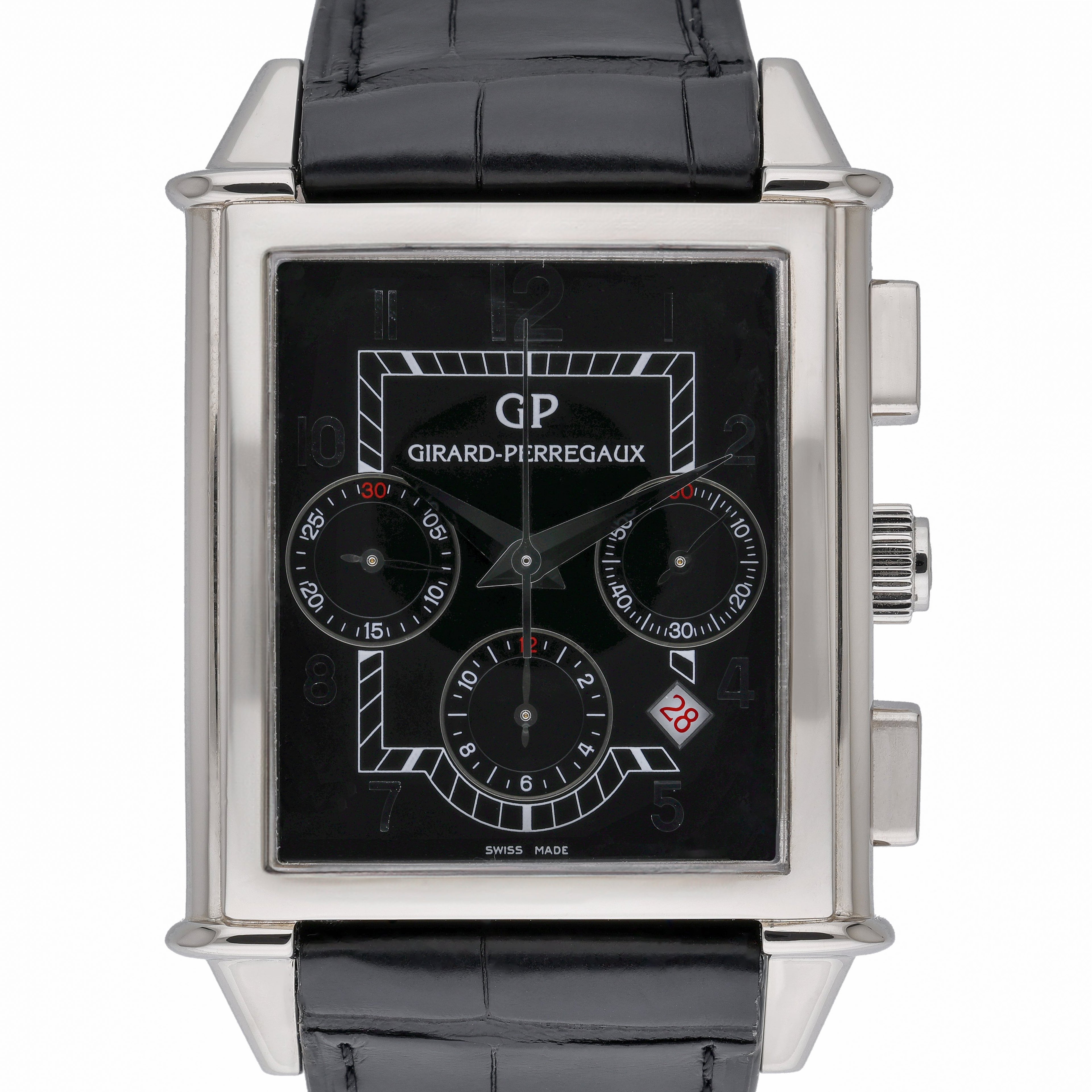 Girard-Perregaux Vintage 1945 2584 with black dial and steel case