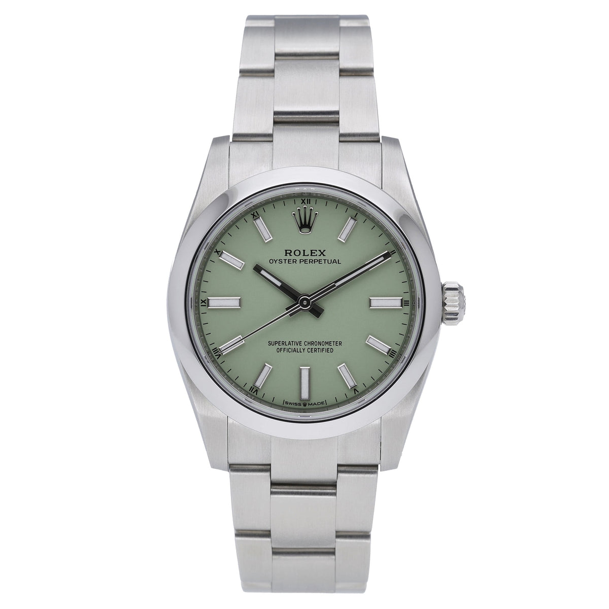Rolex Oyster Perpetual 124200 with pistachio dial and oystersteel case - product image 2