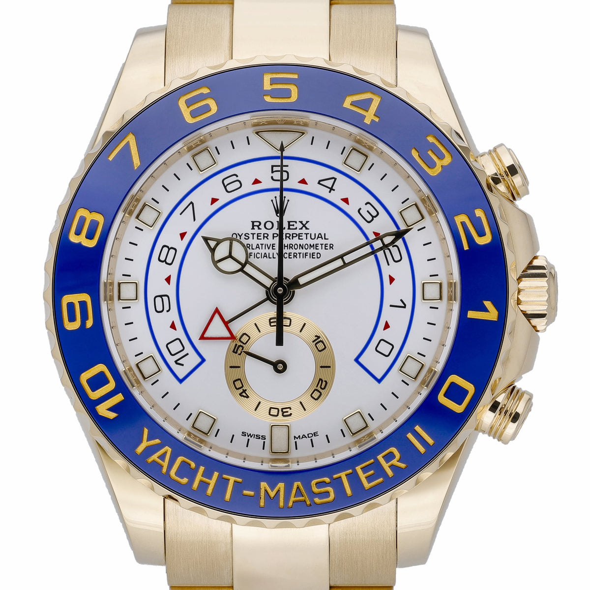 Rolex Yacht-Master II 116688 with white dial and 18ct yellow gold case