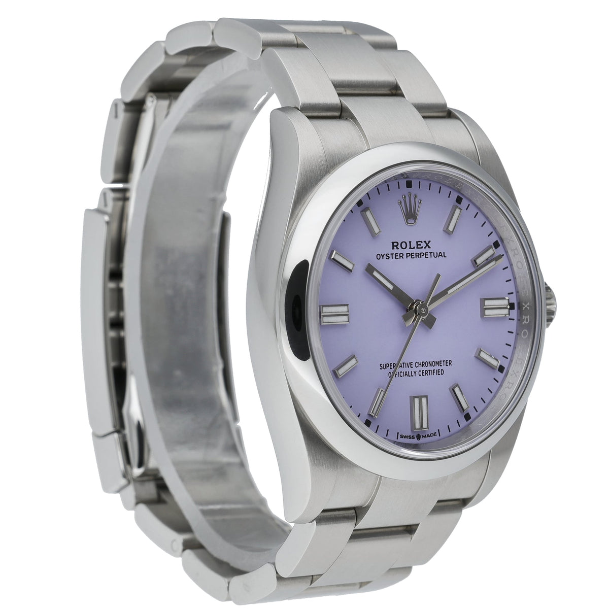 Rolex Oyster Perpetual 126000 with lavender dial and oystersteel case - product image 4