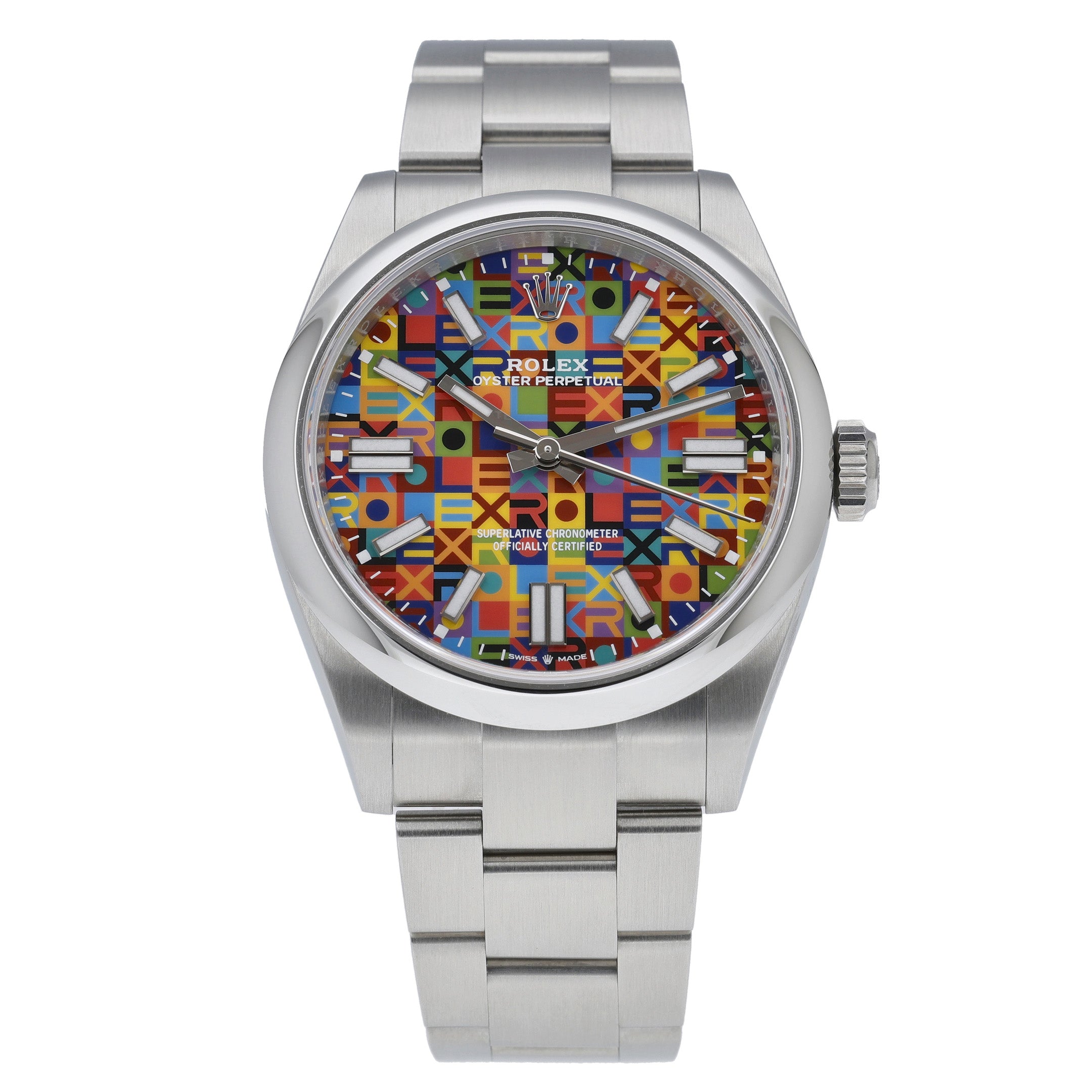 Rolex Rolex Oyster Perpetual 41 134300 with multicoloured jubilee motif dial and oystersteel case - product image 4