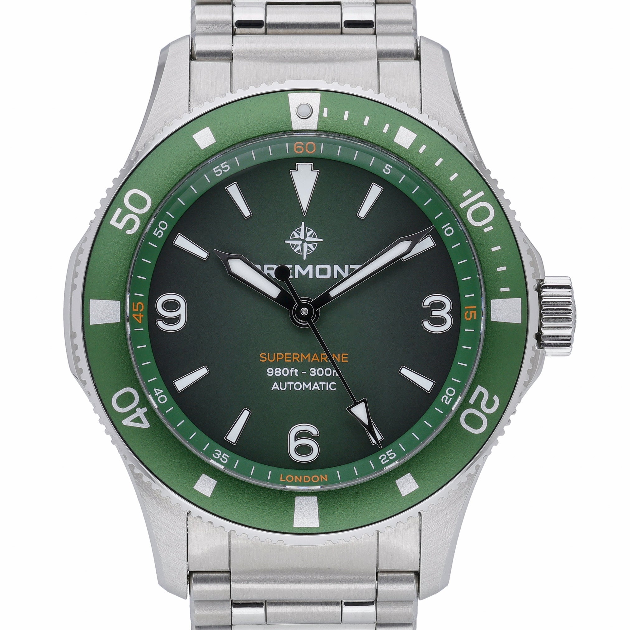 Bremont Supermarine SM40-ND-SS-GN-B with green dial and steel case
