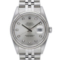 Rolex Datejust 16234 with silver dial and steel & white gold case