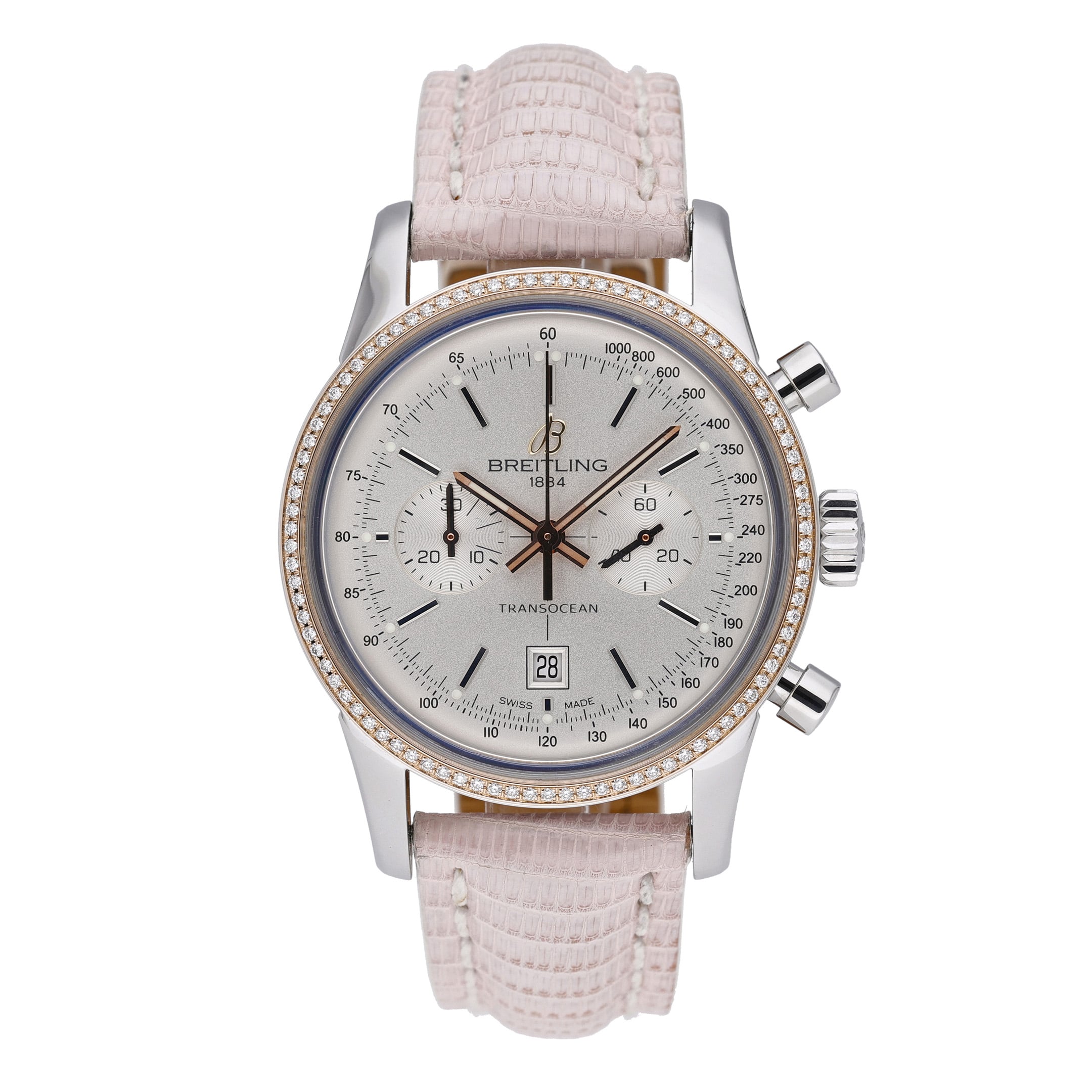 Breitling Transocean Chronograph U4131053 with silver dial and steel case - product image 2