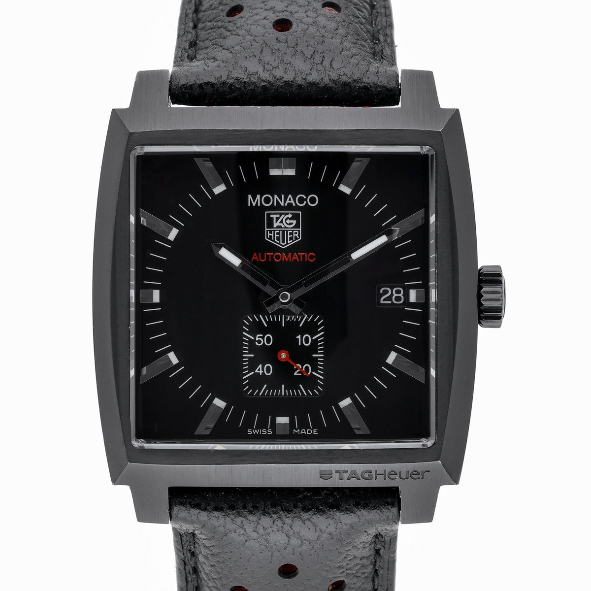 Tag Heuer Monaco WW2119 with black dial and steel case