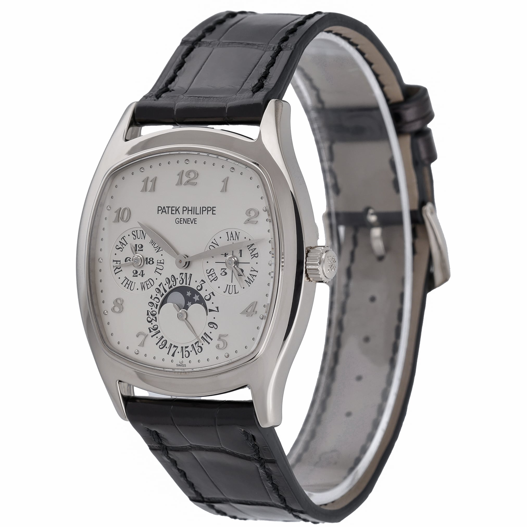 Patek Philippe Perpetual Calendar 5940G-001 with white dial and 18ct white gold case - product image 3