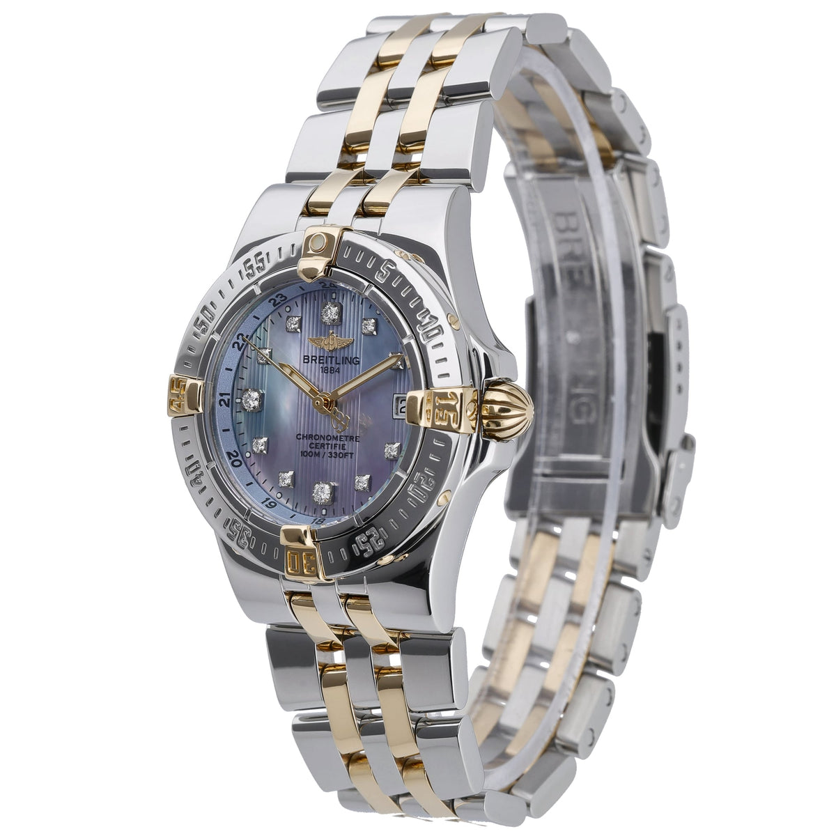 Breitling Starliner B71340 with mop diamond dial dial and steel & yellow gold case - product image 3