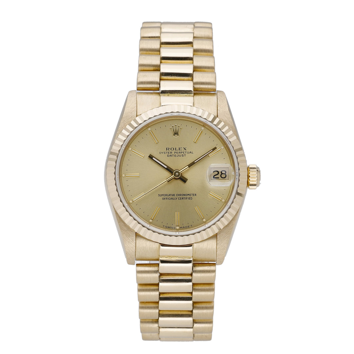 Rolex Datejust 31 68278 with champagne dial and 18ct yellow gold case - product image 3