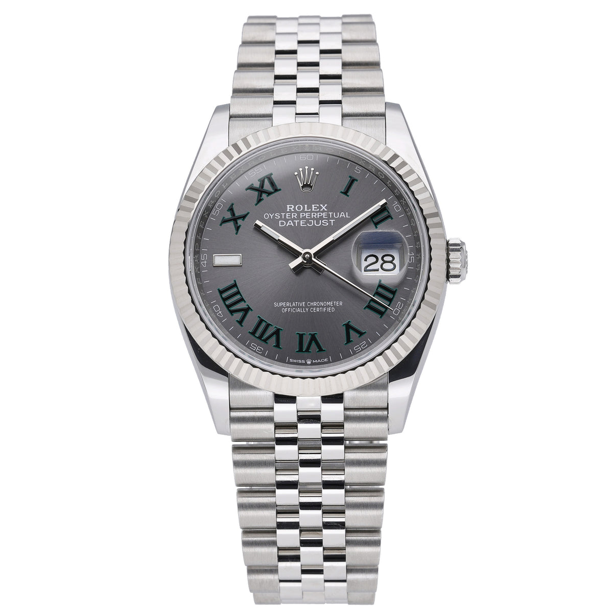 Rolex Datejust 126234 with slate dial and steel & white gold case - product image 3