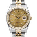Rolex Datejust 116233 with champagne dial and steel & yellow gold case