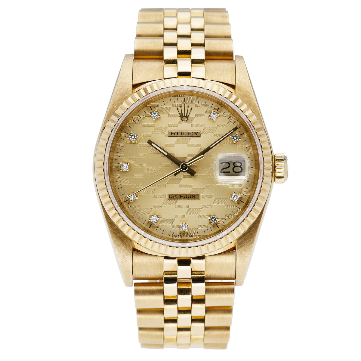 Rolex Datejust 16018 with champagne dial and 18ct yellow gold case - product image 4