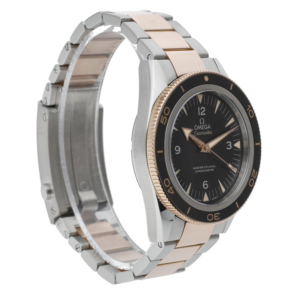 Omega Seamaster 300 233.20.41.21.01.001 with black dial and steel & rose gold case - product image 4
