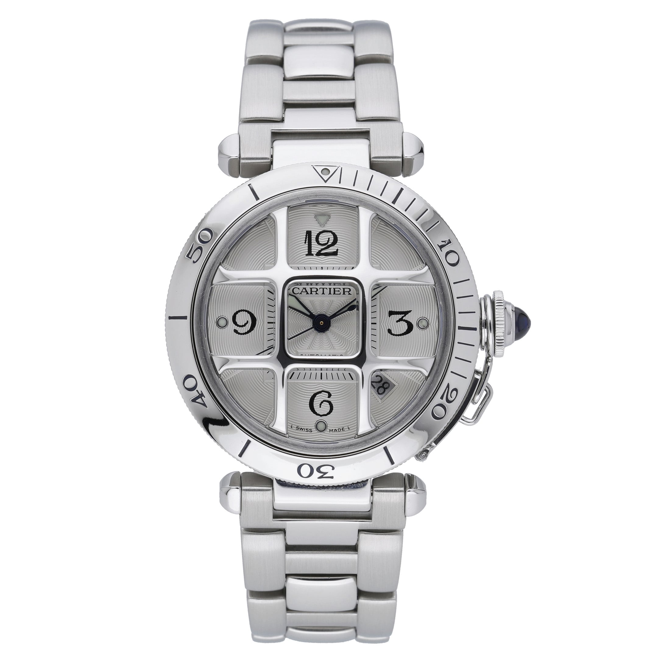 Cartier Pasha 2379 with silver dial and steel case - product image 2