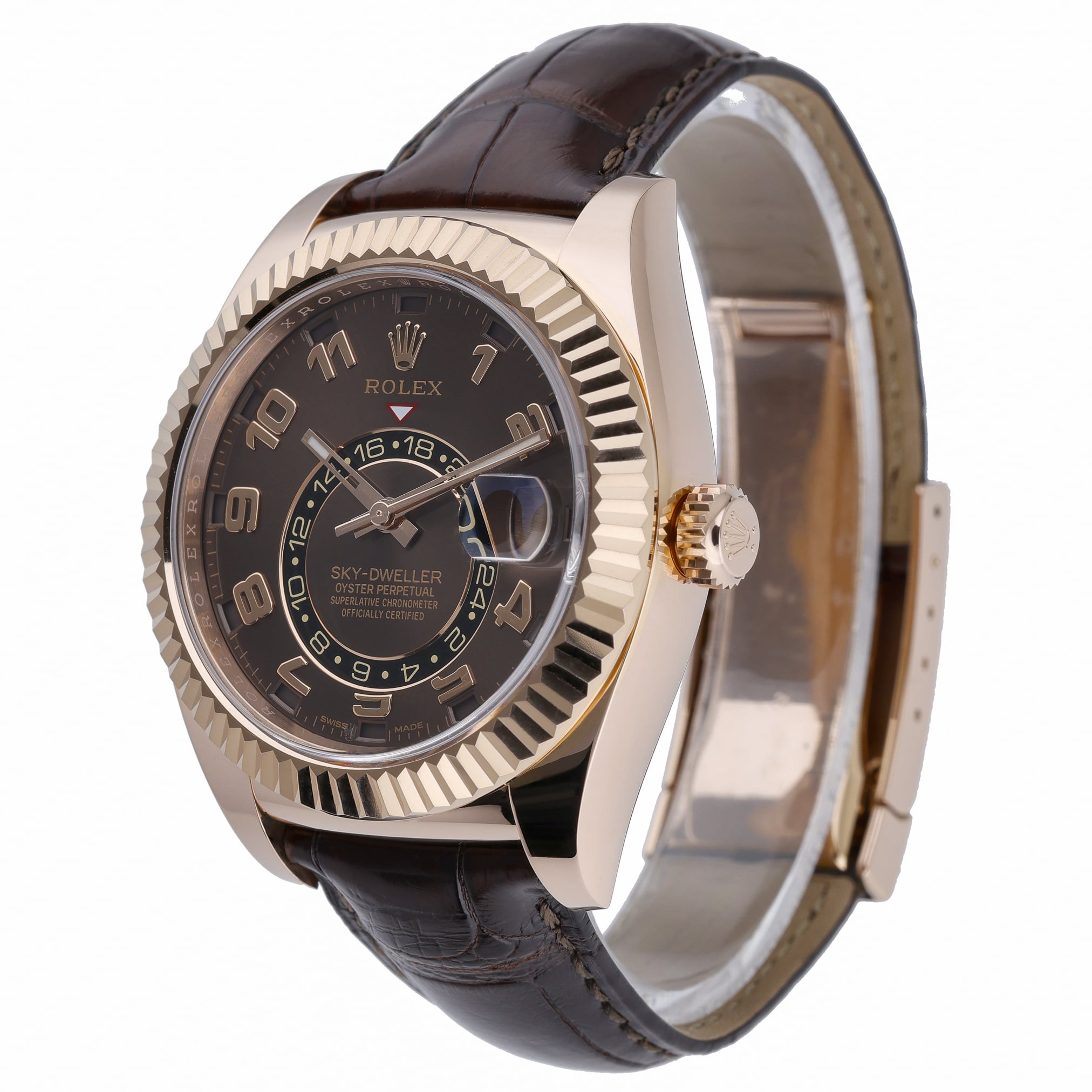 Rolex Sky-Dweller 326135 with chocolate dial and 18ct rose gold case - product image 3