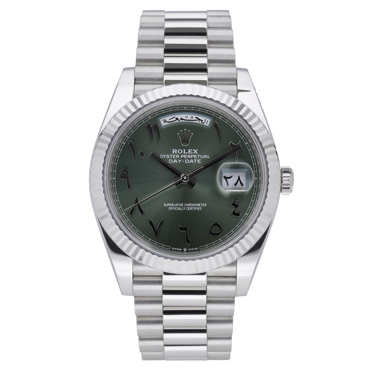 Rolex Day-Date 40 228236 with green dial and platinum case - product image 2