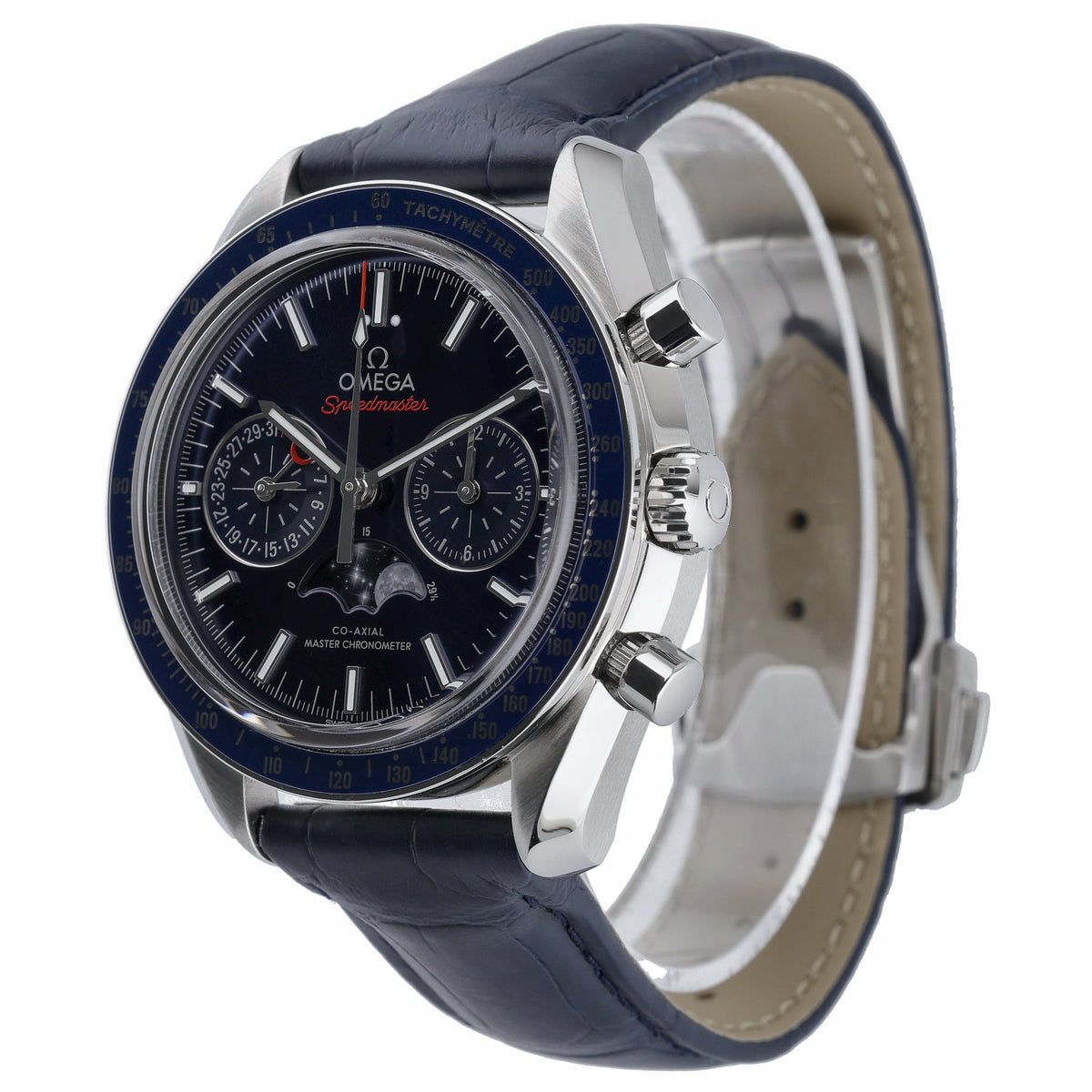 Omega Speedmaster Moonphase 304.33.44.52.03.001 with blue dial and steel case - product image 3