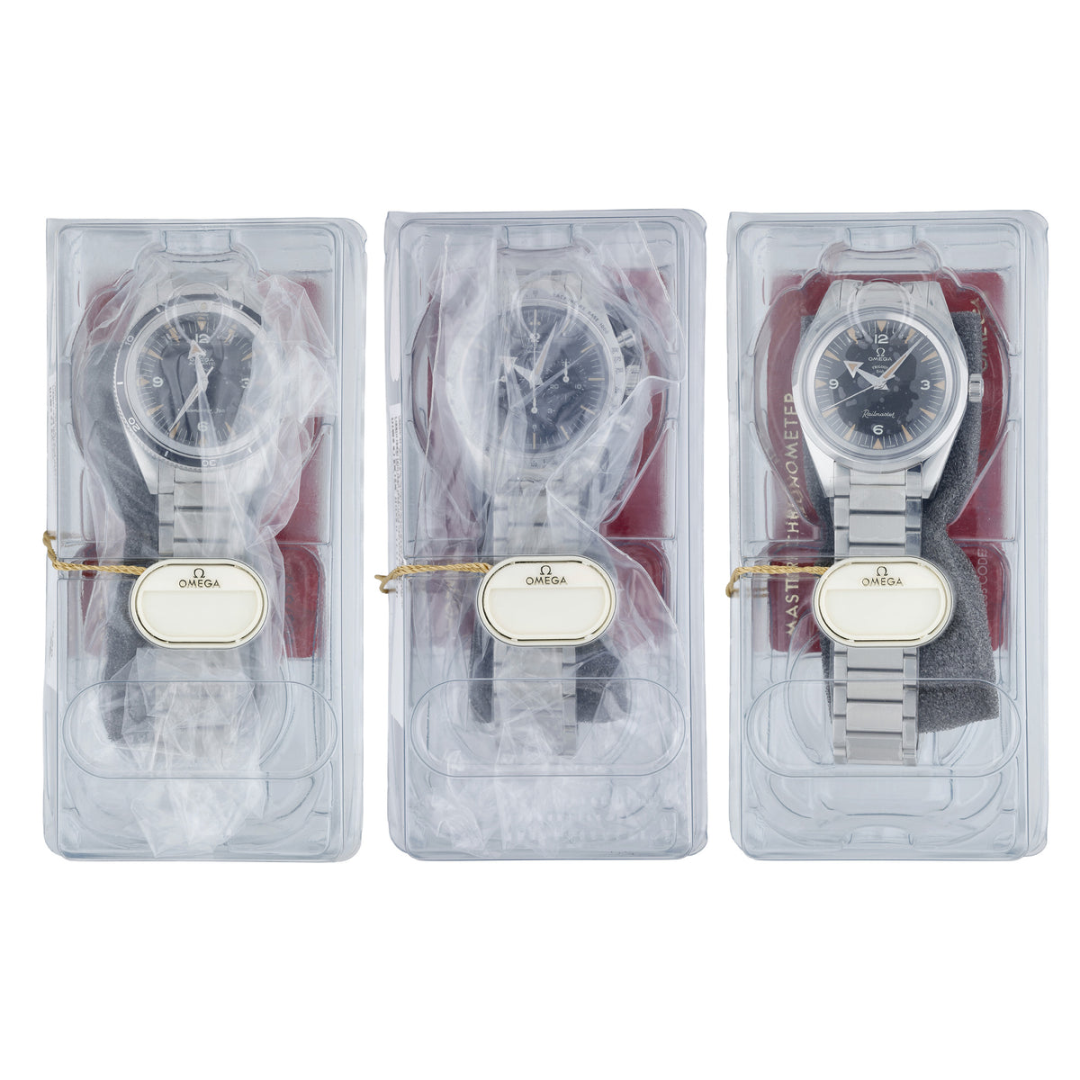 Omega Trilogy Set Limited Edition 557 311.10.39.30.01.002 with black dial and steel case