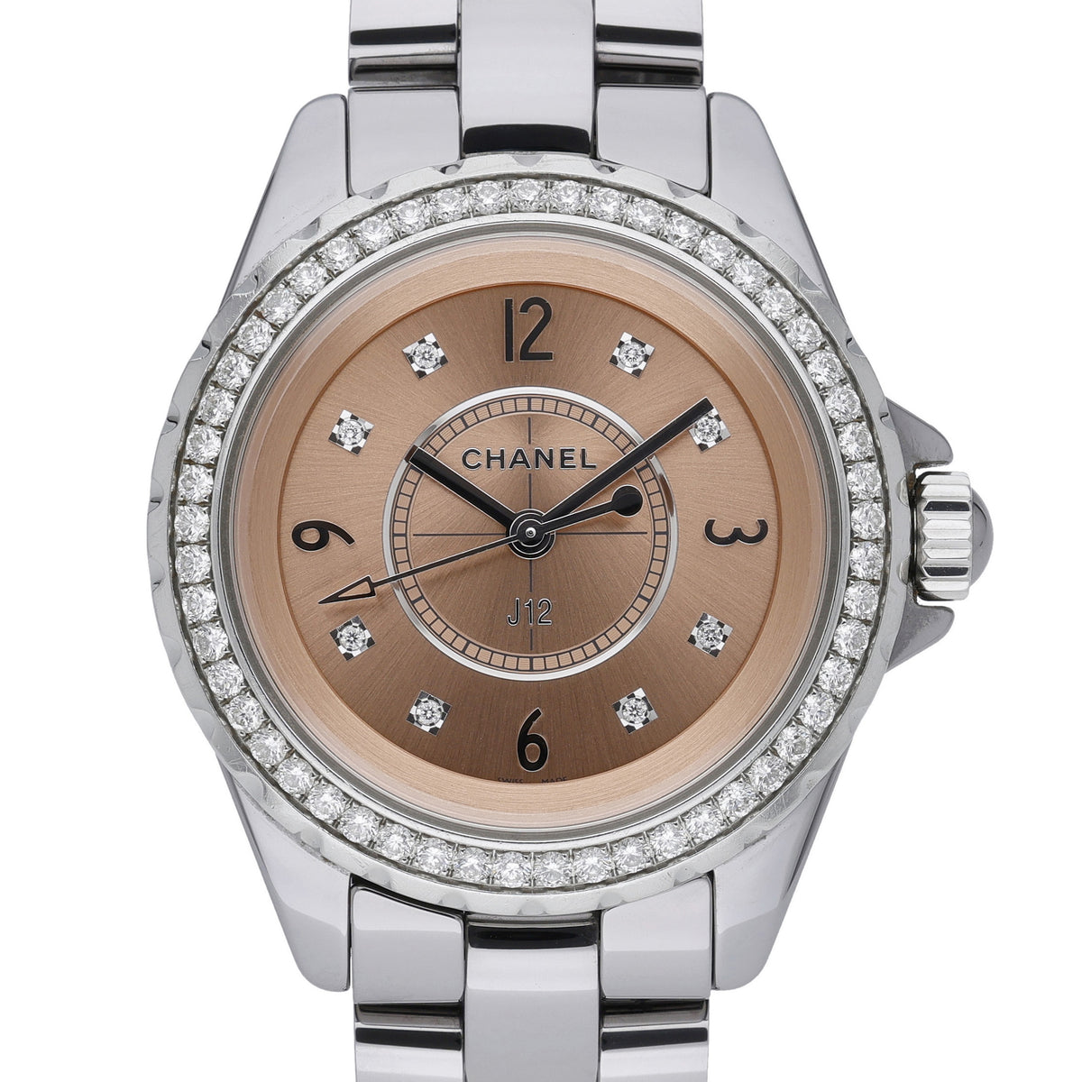 Chanel J12 H2564 with pink dial and ceramic case
