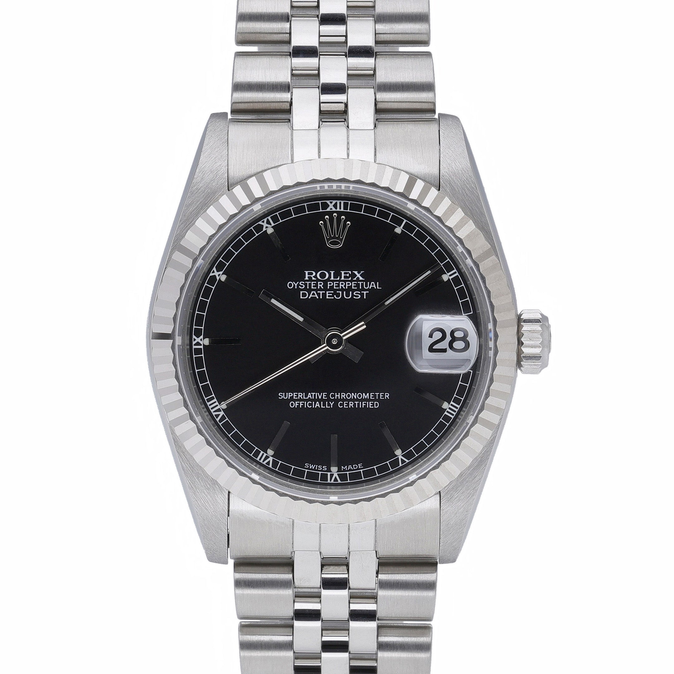 Rolex Datejust 78274 with black dial and oystersteel case