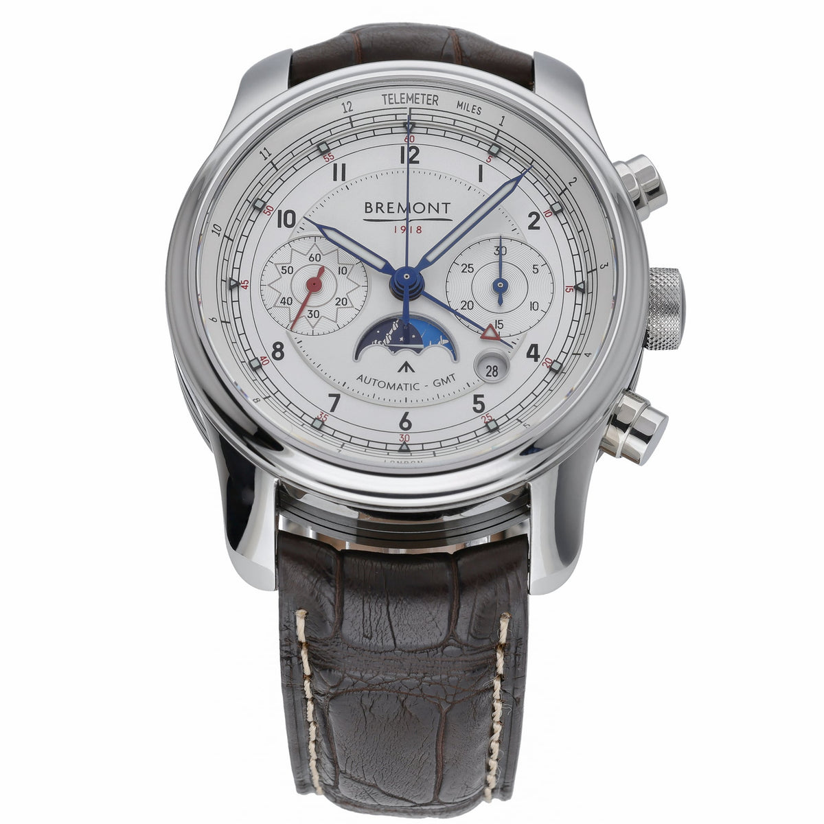 Bremont 1918 Star Legacy Automatic Chronograph 1918 with white dial and steel case - product image 2